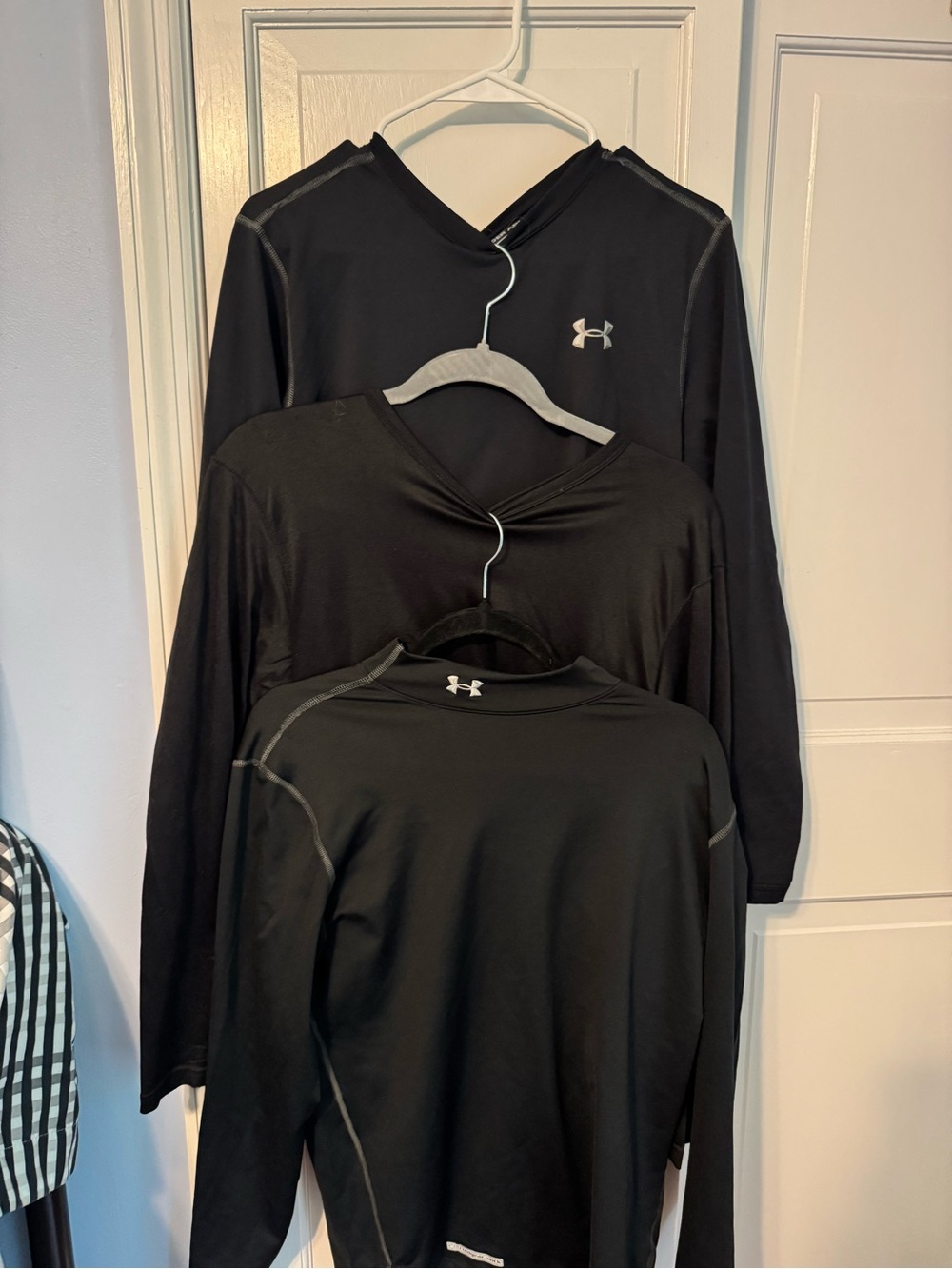 BUNDLE of 3!! Under Armour ColdGear Duofold Mens Black Long Sleeve performance. - Picture 7 of 13